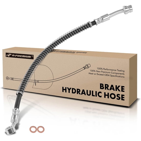 A-Premium Front Passenger Brake Hydraulic Hose Compatible with Hyundai Models - Veracruz 2007 2008 2009 2010 2011 2012 3.8L - Replace# 587323J000