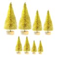 thumbnail image 2 of yotijay 8 Pieces Mini Artificial Christmas Tree Ornaments 4 Sizes Bottle Brush Trees for Yellow, 2 of 9
