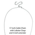 thumbnail image 4 of PEORA Sterling Silver Tilted Dainty Heart Pendant Necklace with 17 inch Chain + 3 inch extender, 4 of 4