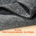 thumbnail image 3 of KFFKFF Non-Slip Rug Pad with Protective Cushioning, 8' x 10', 1/4" Thick, Made of 100% Polyester Felt, 7-8㎡ Comfortable Carpet Padding for All Floor Types, Gray, 3 of 9