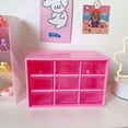 thumbnail image 1 of 9 Grids Desktop Storage Box Jewelry Drawer Dust-proof Woman Girl Pearl Beads Storage Boxes Plastic Cosmetic Earrings Makeup Container Organizer, 1 of 7