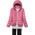 thumbnail image 4 of Chaqueta de plumón para mujer, talla grande, chaqueta de plumón ligera y plegable con capucha para otoño e invierno, 4 of 5
