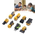thumbnail image 3 of Juego de coches de juguete ANGGREK para niños 8 piezas escala 1:60 camiones de construcción aleación de plástico, 3 of 7