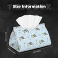 thumbnail image 6 of Lsque Cartoon Turtle Printed Long Tissue Box Cover Holder, Facial Paper Organizer Dispenser,Triangle with Bottom Belt, PVC Leather Decorative Organizer, 6 of 9