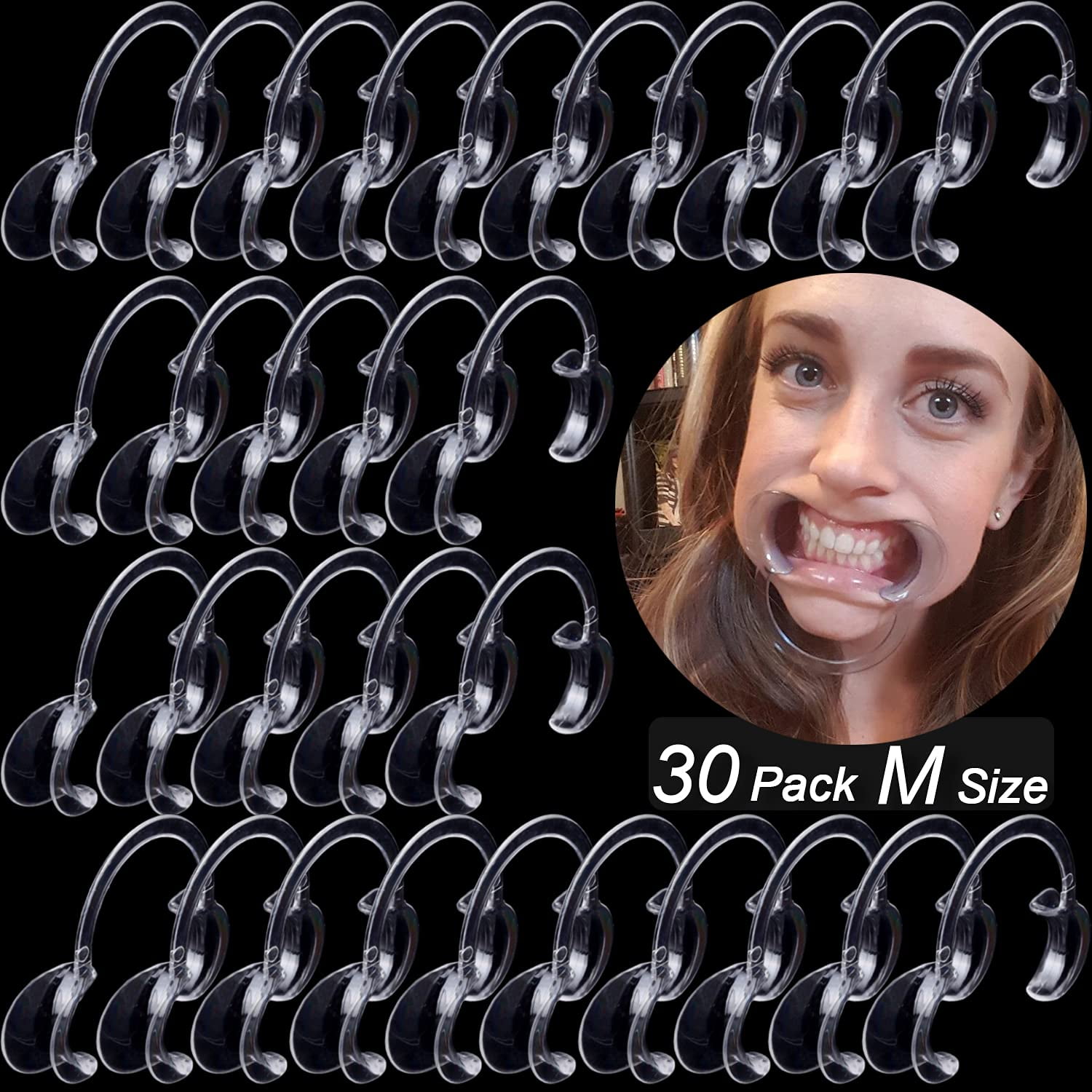 30Pack Dental Cheek Retractor, Professional Autoclavable Mouth Opener Retractors, 100 BPAFree
