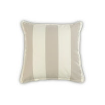 Covermates Throw Pillow - Weather Resistant, Full Side Zipper, LuxeGuard Collection, Sand Stripe