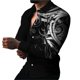 thumbnail image 1 of Camisas Para Hombre Manga Larga Negra Camisa de manga larga holgada de los hombres de la impresión digital 3d de la tendencia de la moda (Grey, 4XL), 1 of 4