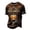 Coffee, variant on Men Halloween Skeleton Hand Jack O'Lantern Crewneck Short Sleeve T-Shirt, All Over Print Bat Scroll Casual Graphic Tee, Gothic Halloween Top for Men Daily Wear & Halloween Party Outfit