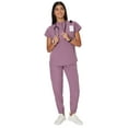thumbnail image 4 of Hanes Womens Scrubs Mandarin Collar Scrub Top, Comfort Fit, Pockets, Sizes XS-3XL, 4 of 10