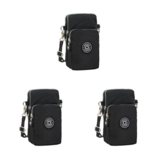 Youkk Stylish And Convenient Unisex Shoulder Bag Spacious And Durable Suitable black 3Set