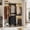 Black, variant on Homieasy 14.8'' - 48'' W Closet System with Drawers and Hanging Rods(Cut to Fit), White Oak