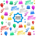 thumbnail image 3 of Meilimei Happy Birthday Confetti, 2.1 oz Metallic Foil Table Scatter Decorations for Birthday Party, Baby Shower, Cake Balloon Decoration, 3 of 7