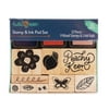 Hello Hobby Wood Stamps & Stamp Ink Set, Peachy Keen Arts and Craft