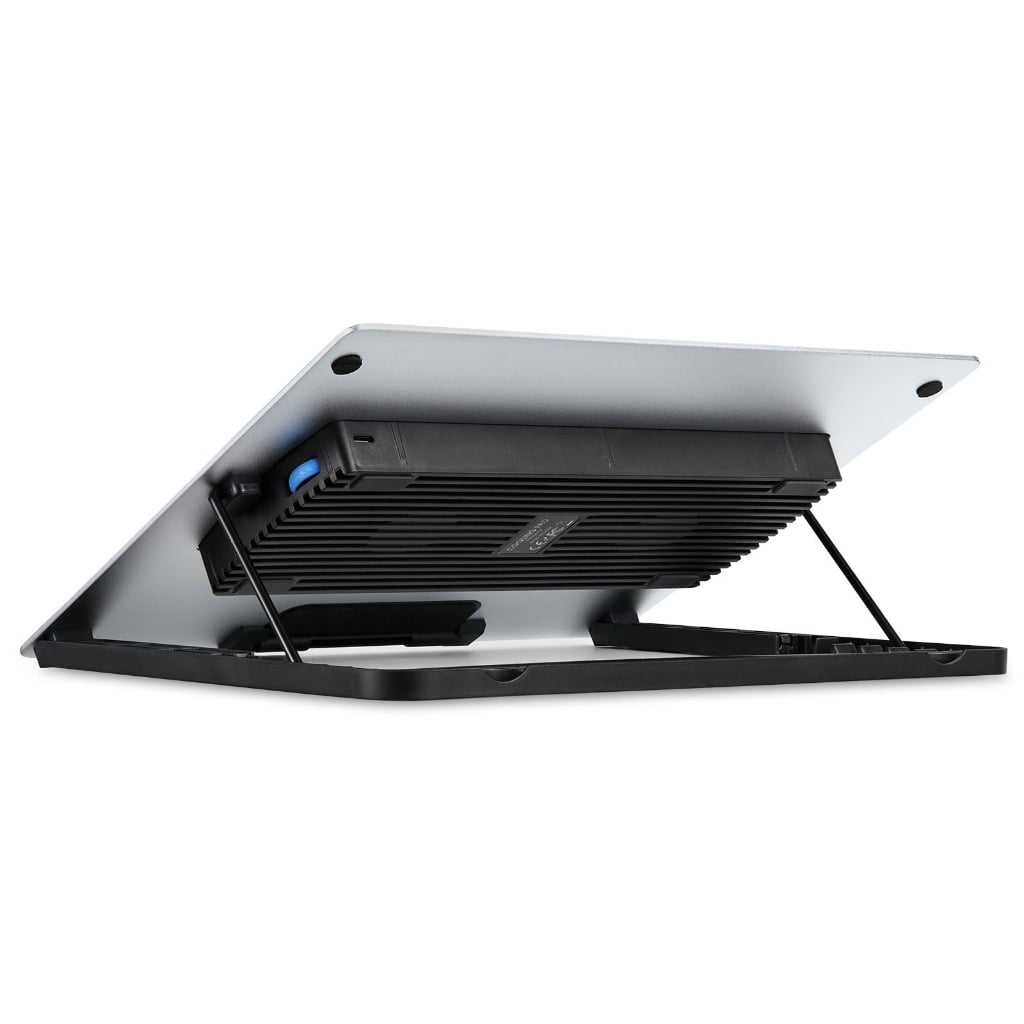 Miiottaa Quiet Foldable Cooling Pad for Laptops 6 Height Adjustments Double Fan Metal Panel Optimized Airflows