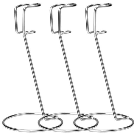 

3pcs Versatile Egg Beater Rest Kitchen Milk Mixer Holder Stainless Steel Eggbeater Support (Silver)