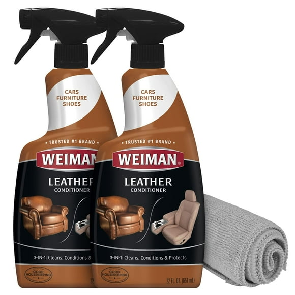 Limpiador de cuero, acondicionador y protector Weiman, paquete de 2