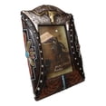 thumbnail image 6 of Western Longhorn Tooled Silver Concho Turquoise Gems Picture Photo Frame 5"X7", 6 of 10