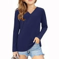 thumbnail image 2 of GaThRRgYP Workout Tops for Women,Womens Tops Trendy,Girls Long Sleeve Prints Shirts Cute Crewnecks Tops Dressy Blouses Clothes Navy 4 Years, 2 of 5