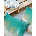 thumbnail image 2 of Pack of 2 Outdoor Pillow Covers, Summer Teal Ocean Beach Pattern Waterproof Square Throw Pillowcase Cushion Decorative Pillow Covers for Couch Patio Tent, 16x16 in, 2 of 6
