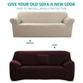 thumbnail image 4 of Shanna Stretch Sofa Slipcover Non Slip Couch Covers for 1 2 3 4 Seater and Sectional Couch, Sofa Furniture Protector(2 Seater,Dark Brown), 4 of 7
