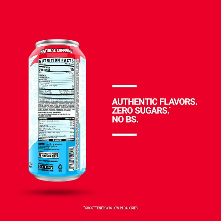 GHOST® ENERGY Zero Sugars Energy Drink, FAZE CLAN™ Faze Pop, 16 fl oz Can