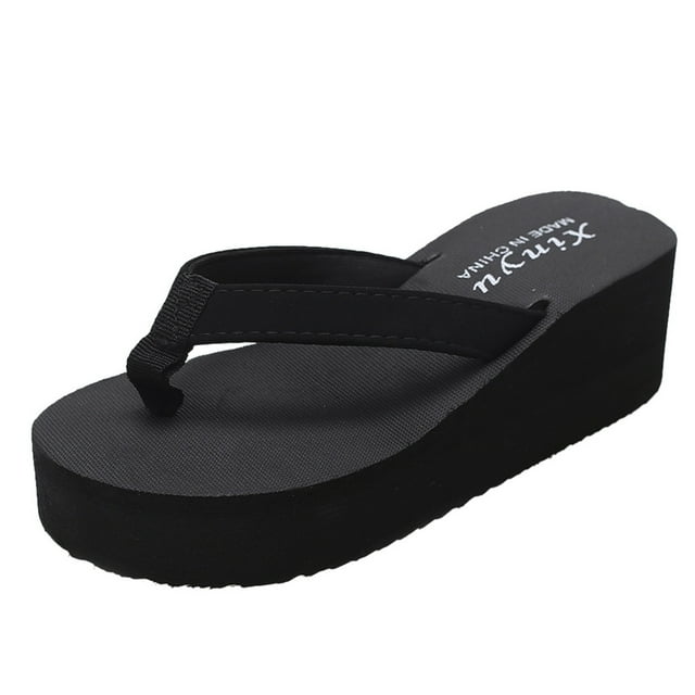 Chaussures et Pantoufles de Plage à Semelle Compensée Antidérapantes pour Femmes, Mode et Décontractées