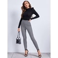 thumbnail image 5 of Black and White High Waist Houndstooth Pattern Pant Leggings (S), 5 of 5