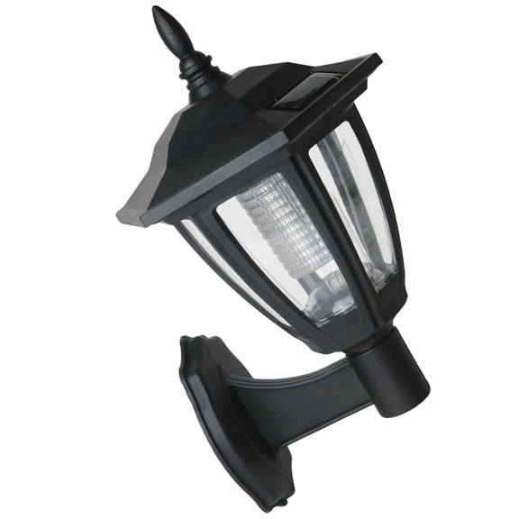 WSTEER Solar Wall Lamp Outdoor, Solar-Powered Porch Light with Bulb for Patio, Yard, Garden, Wall-Mounted Lighting