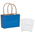 thumbnail image 2 of Fun Express Kraft Paper Gift Bags and Tissue Paper Kit Mini Blue 4 1/2" x 3 1/4" - 72 Pc, 2 of 4