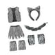 thumbnail image 5 of Disfraz para Niños con Diadema con Orejas Cola Esponjosa Chaleco Cómodo y Falda Divertida Más Guantes y Polainas de Poliéster y Felpa, 5 of 9