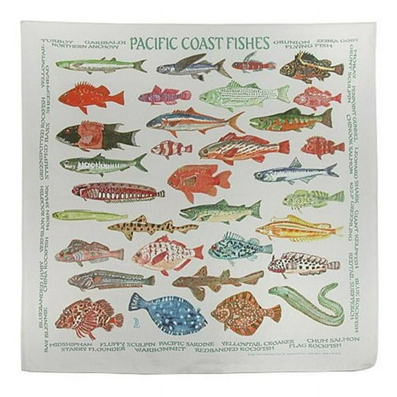 Printed Image Pacific Coast Fishes Bandanna