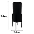 thumbnail image 3 of Maceta Cilíndrica Alta Negro Base Negra Moderna/minimalista Macetas Y Maceteros Estilo moderno, elegante y minimalista., 3 of 5