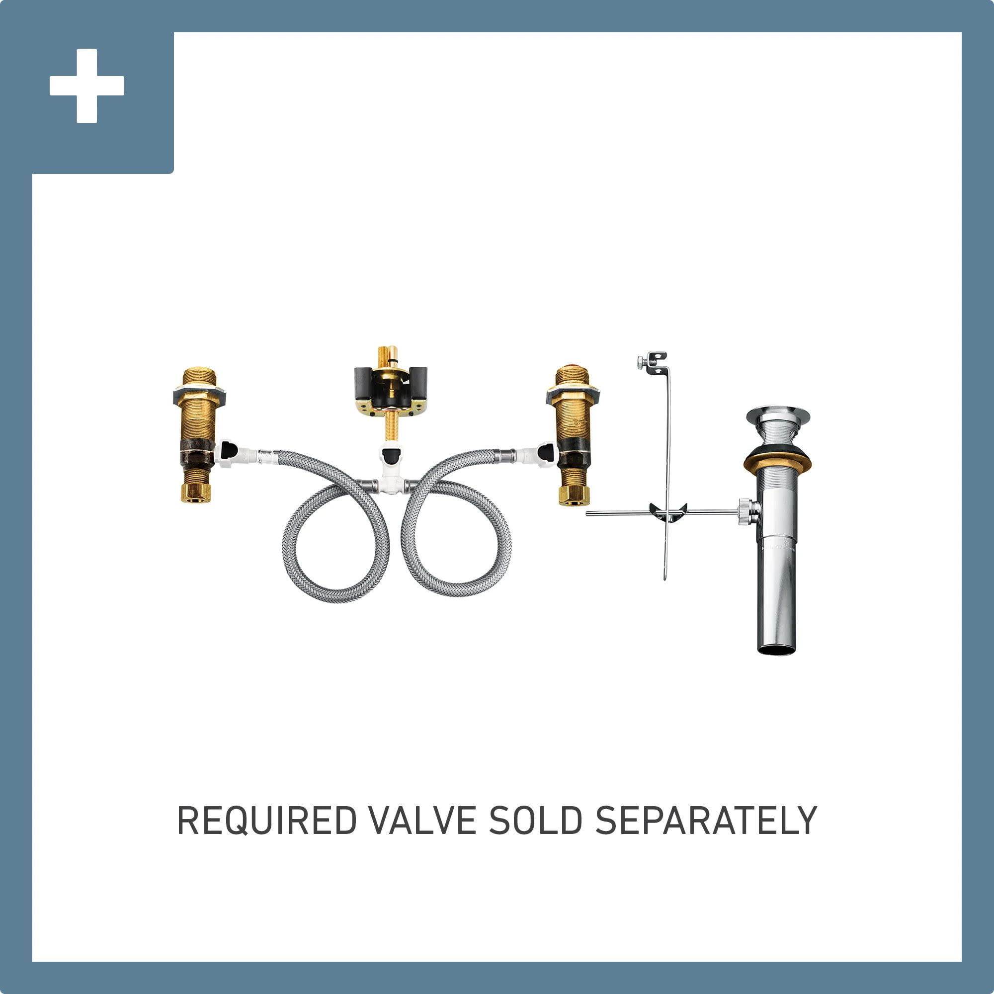 Moen TS6721BN 90 Degree Two-Handle Widespread Modern Bathroom Faucet, Valve Required, Brushed Nickel