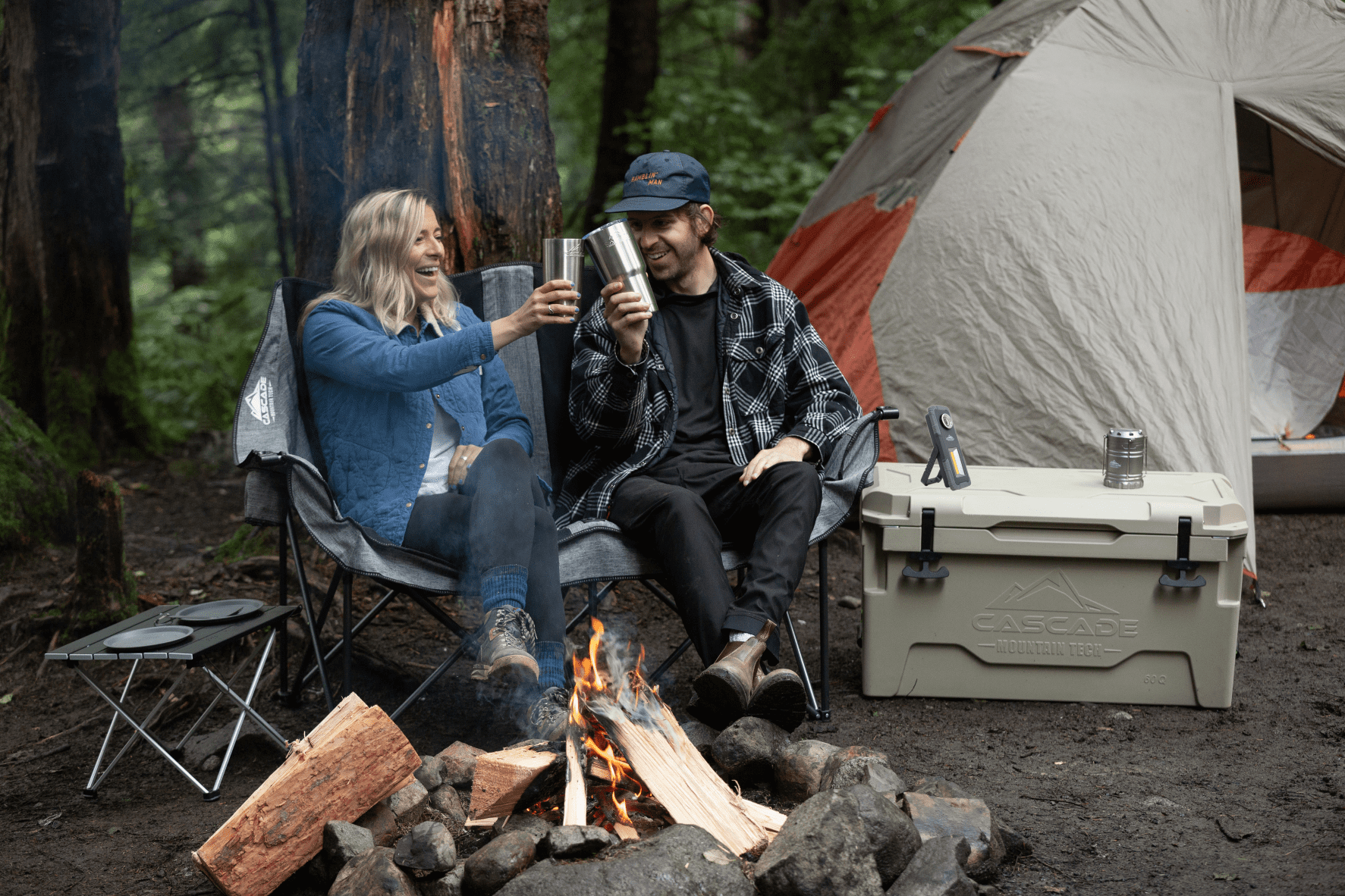 Cascade Mountain Tech 250 L LED Multi-Use Camp Light, Three Positioning Features - Light Grey 5.3oz.