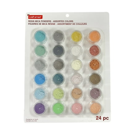 UPC: 0195158742725 | Mixed Color Resin Mica Powders by Craft Smart®  24ct.