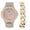 Gold, variant on Bling-ed Out Oblong Metal Mens Color on Blast Watch - 8475Color (ST10235DX Gld Red -C)