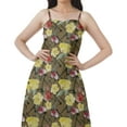 thumbnail image 5 of Moomaya Summer Outfit Women Rayon All Over Printed Plus Size Party Dresses, 5 of 6