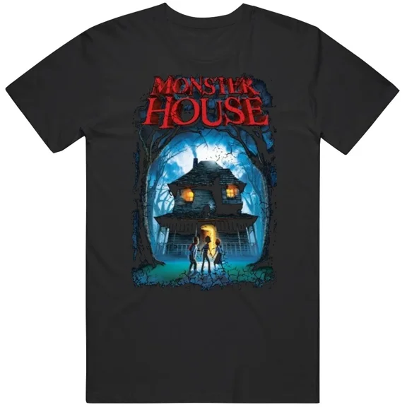 Reprint Rare Monster House Spooky Kids Movie Halloween T Shirt