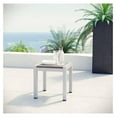 thumbnail image 2 of Shore Aluminum Outdoor Patio Side Table in Silver Gray, 2 of 5