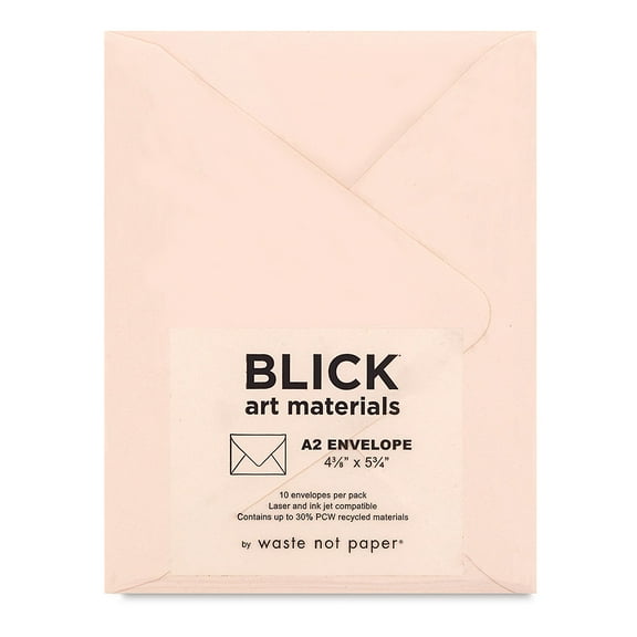 Blick Cards and Envelopes - A2 Envelope, Luxe Blush, 4-3/8" x 5-3/4", Pkg of 10
