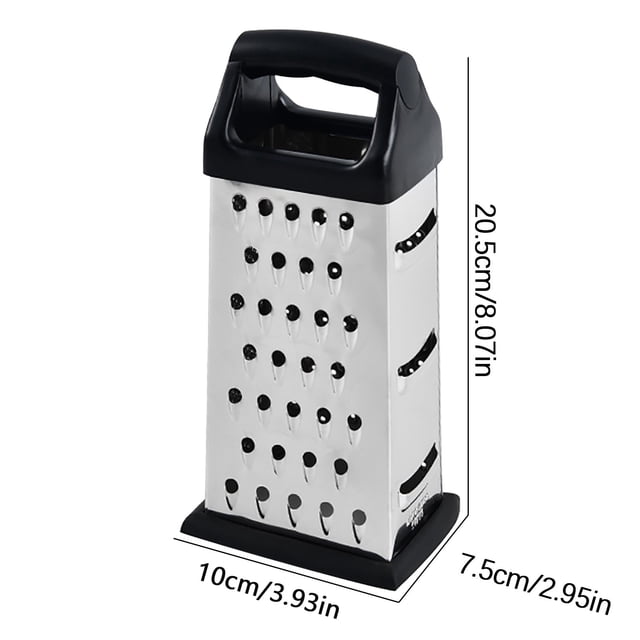 Stainless Steel Four Sided Grater Four In One Cheese Vegetable Shredder And Chopper With Non Slip Base