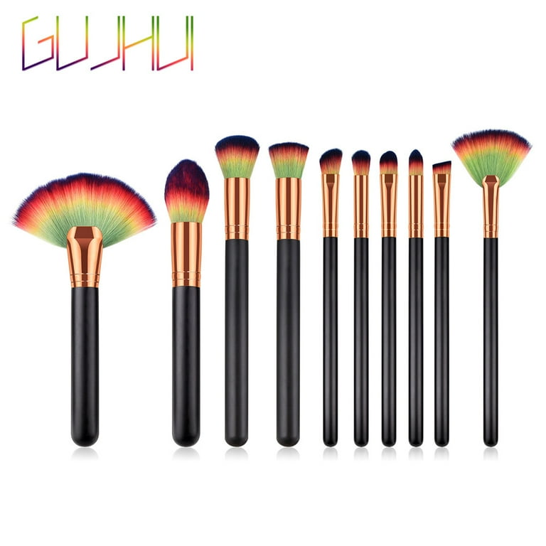 HSMQHJWE C & The Moon Body Scrub Powder Makeup Brush Foundation Eyeshadow  Wooden Cosmetic Brush 10PCS Brush Makeup Brushes for Teens 