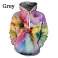 thumbnail image 5 of Sudadera con capucha divertida de manga larga con estampado 3D de arte abstracto colorido para hombres y mujeres, sudadera holgada de talla grande, 5 of 5