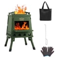 thumbnail image 6 of Portable Wood Burning Camp Stove, Heavy-Duty Outdoor Stove with Sturdy Legs & Air Vents, for Firewood Bonfire, Hiking Backpacking Picnic BBQ, No Electricity Required, 6 of 12