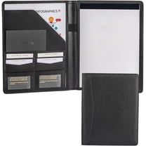 Padfolio Portfolio Leather Folder by Professional Business PU Leather Notepad Holder for Resumes, Interview Writing Pad Folders, Legal Pad Portfolios with 20 Pages Notebook for Women/Men