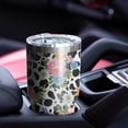 thumbnail image 5 of 30oz Pioneer Flower Floral Print Pattern Tumbler, Double Wall Vacuum Insulated Cup, BPA-Free Leak Proof Lid & Reusable Straws, Hot 12h, Cold 34h, 5 of 6