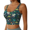 thumbnail image 2 of Naloa Christmas Dinosaur colorful Sports Bras for Women,Sports Bras for Women High Support with Removable Pads-Medium, 2 of 8
