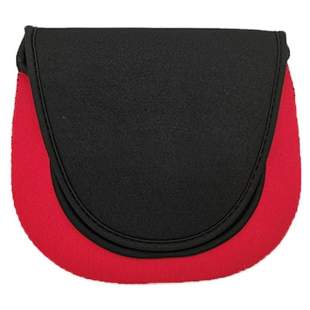 Portable Fly Fishing Reel Storage Bag Case Durable Neoprene Convenient Cover Storage Carry Pouch Waterproof Casting Outdoor Tackle Gear - S Red Double Layer