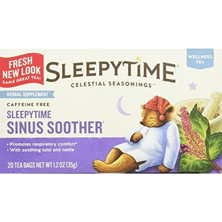 Celestial Seasonings Wellness Tea Sinus Soother 20Count, Spearmint, 40 Count, (Pack Of 2)