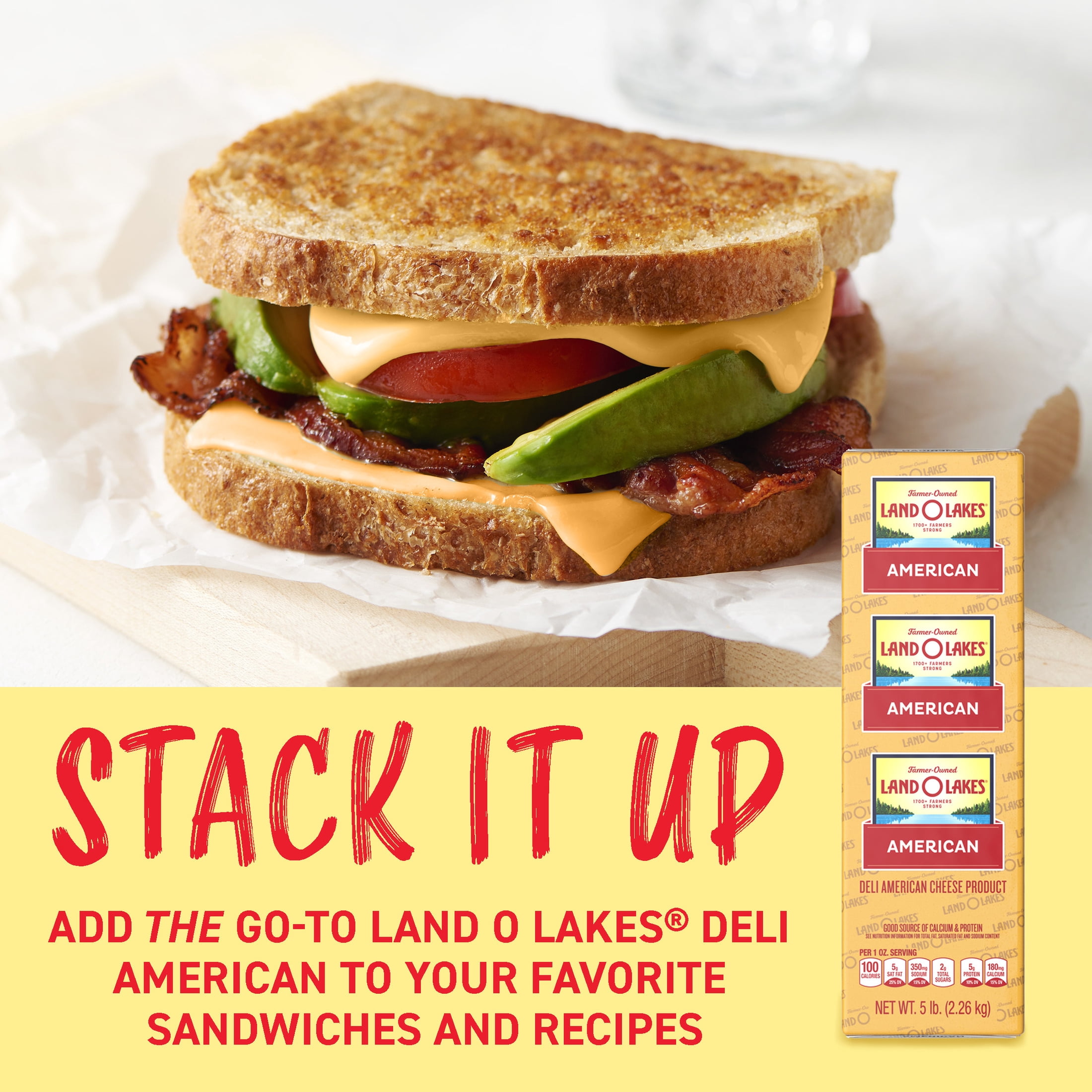 Land O Lakes Yellow Deli American Cheese Product, Deli Sliced to Order